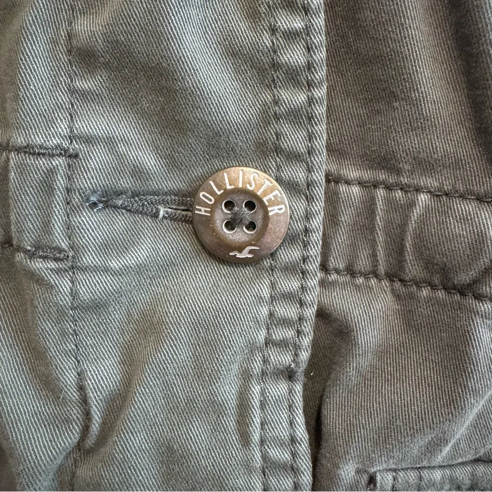 Hollister Women's Utility Jacket in Olive, Size‎ Medium Y2K